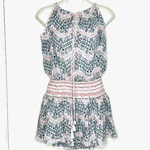 VICTORIA'S SECRET PEASANT TASSEL TANK TUNIC TOP BEACH COVER UP SIZE MEDIUM